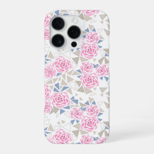 Coque iPhone 16 Pro Mosaïque, fleurs