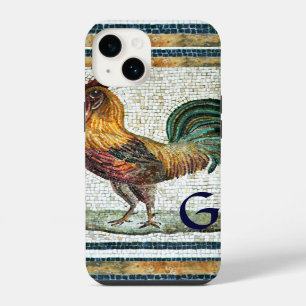 COQUE POUR iPhone 14 MOSAÏQUES ROMAINES ANTIQUES / MONOGRAMME DE COQ