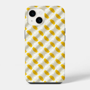 Coque Pour iPhone 14 Motif à bille jaune