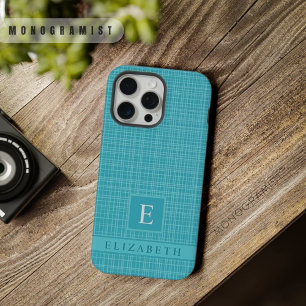 Motif à carreaux personnalisé bleu sarcelle vert f