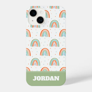 Coque Pour iPhone 14 Motif à point arc-en-ciel coloré