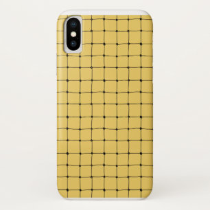 coque iphone Motif Abstrait de ligne jaune et noir