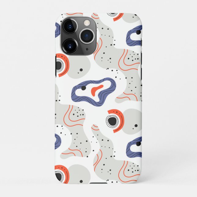 Coque iPhone Motif Abstrait des tourbillons et des cercles (Dos)