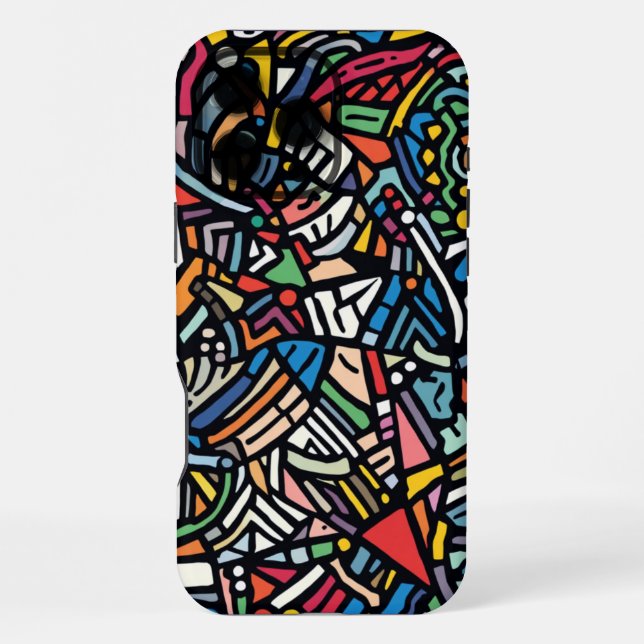 Coque iPhone Motif abstrait moderne (Verso)