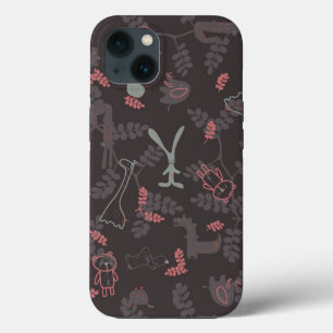 Etui iPhone 13 motif affichant des bébés animaux 1