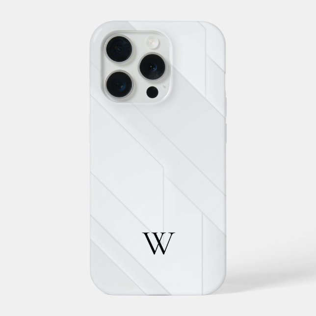 Coque iPhone Motif Blanc Moderne (Verso)