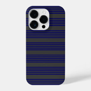 Coque Pour iPhone 14 Plus Motif bleu marine et charbon cinq bandes