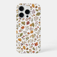 Motif Bois Champignon Feuilles d'Automne Rustique
