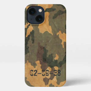 Etui iPhone 13 Motif camouflage vert vintage 2020