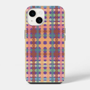 Coque Pour iPhone 14 Motif carreaux pastel pointillé