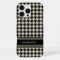 Motif Chic Damier Nom Noir Blanc Cassé