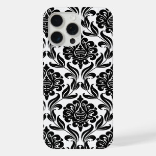Motif Damassé Noir et Blanc