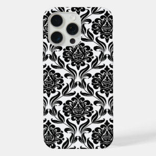 Motif damassé noir et blanc