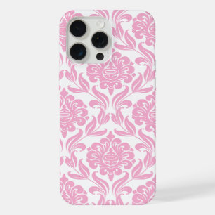 Motif damassé rose