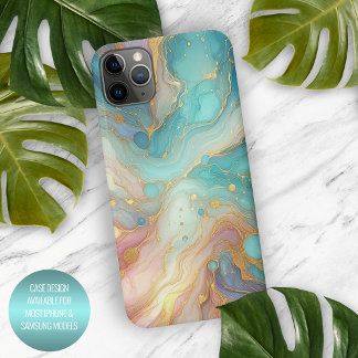 Motif d'art en marbre rose violet Turquoise Aqua B