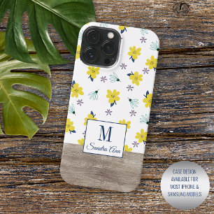 Etui iPhone 13 Pro Max Motif d'art floral classique personnalisé