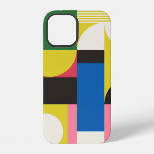 Coque iPhone 12 Motif d'art néo-moderne réalisé avec des formes gé