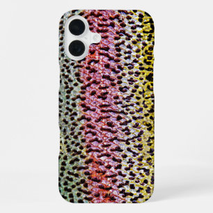 Coque iPhone 16 Plus Motif d'aspect de texture d'écaille de truite arc-