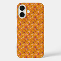 Coque iphone Motif de champignons orange