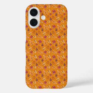 Coque iphone Motif de champignons orange