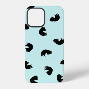 Coque iPhone 12 Motif de chat MIGNON avec couleur de fond intercha