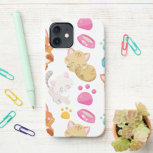 Coque iPhone 12 Motif De Chats, Chats Mignons, Kitty, Chatons, Paw