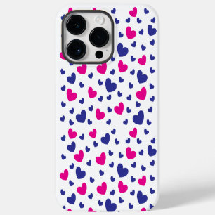 Coque Pour Pour iPhone 14 Pro Max Motif de coeurs roses bleus pour la Saint-Valentin