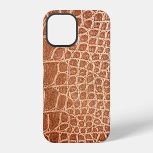Coque iPhone 12 Motif de cuir de crocodile fond abstrait,allig
