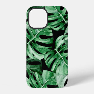 Coque iPhone 12 motif de feuilles de Monstera