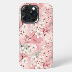 Etui iPhone 13 Pro Motif de fleurs Sakura rose