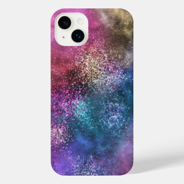 Coque iPhone Motif de galaxie coloré (Verso)
