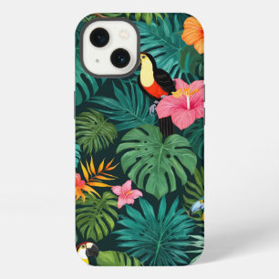 Etui iPhone 13 Motif de jungle paradis tropical
