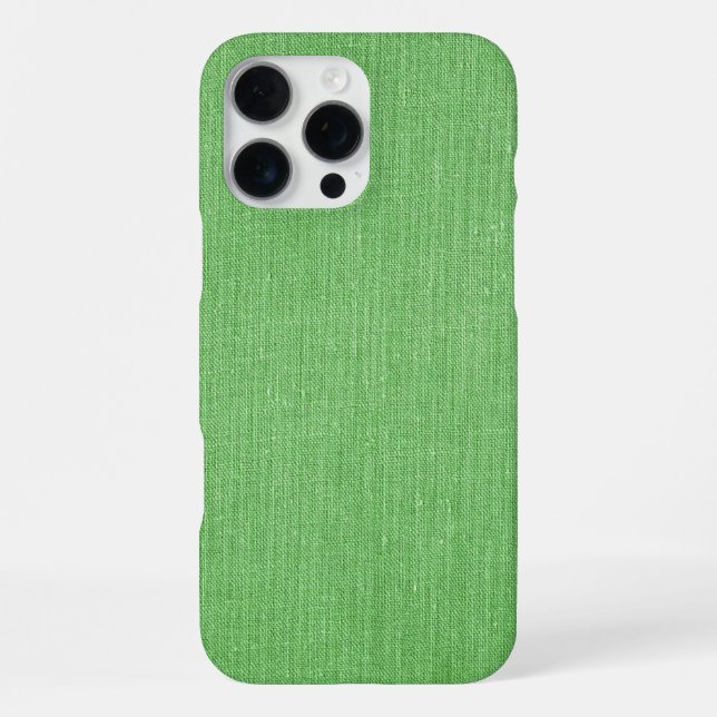 Coque iPhone Motif de jute vert moderne (Verso)
