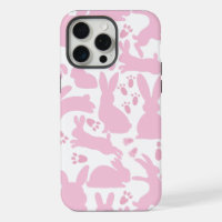 Motif de lapins roses