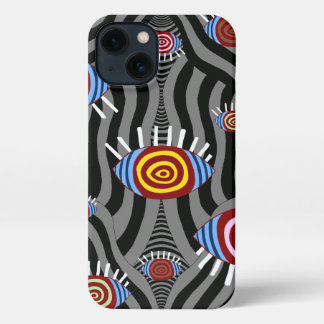 Etui iPhone 13 Motif de l'oeil psychédélique - Argument téléphoni