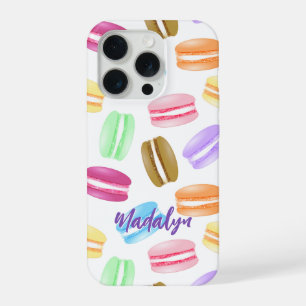 motif de macarons colorés