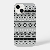 Motif de motifs mixtes noir blanc aztèque