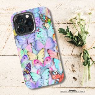Etui iPhone 13 Pro Motif de mouche d'eau aquarelle pour filles Modern