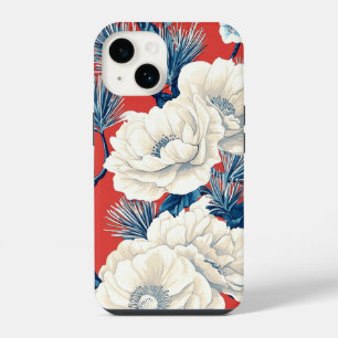 Coque Pour iPhone 14 Motif de Noël floral de Poinsettia (10)