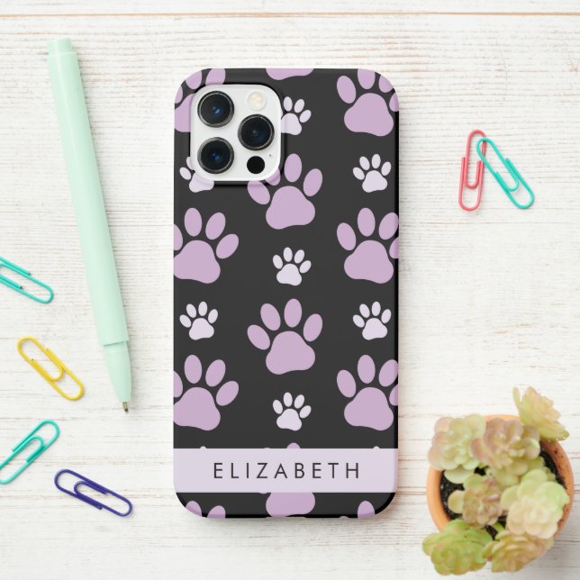 Coque iPhone Motif De Pâtes, Pailles Lilac, Pâtes De Chien, Vot (Sur le bureau)