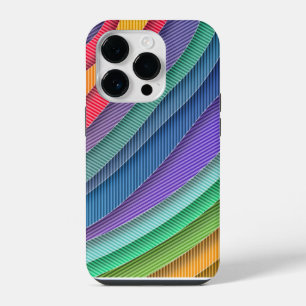Coque Pour iPhone 14 Plus Motif de tranche arc-en-ciel Boho
