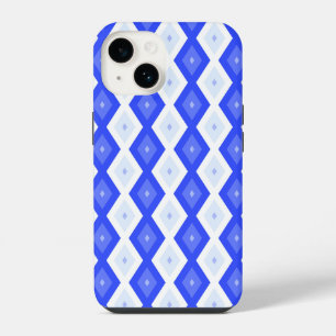 Coque Pour iPhone 14 Motif diamant bleu royal