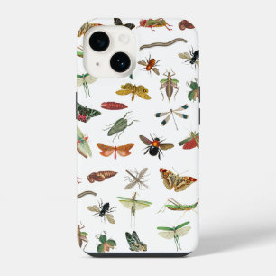 Coque Pour iPhone 14 Motif d'illustration d'insecte vintage coloré