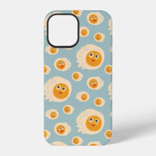 Coque iPhone 12 Motif d'œufs de dessin animé Nourriture mignonne