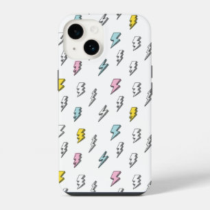 Coque Pour iPhone 14 Motif éclair doodle mignon