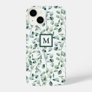 Coque Pour iPhone 14 Motif Eucalyptus aquarelle