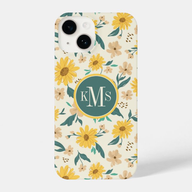 Coque iPhone Motif Fleur de marguerite jaune (Verso)