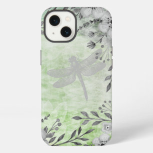Etui iPhone 13 Motif floral de libellule élégant