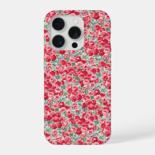 Motif floral de rose rouge vintage