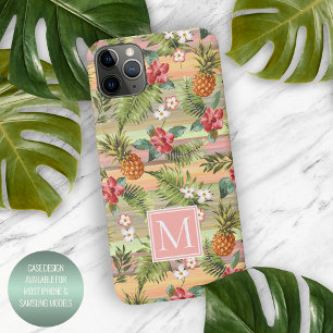 Coque iPhone 16 Pro Max Motif floral personnalisé d'hibiscus de pinède tro